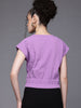 Freehand by The Indian Garage Co Women Regular Fit Textured Cinched Waist Top