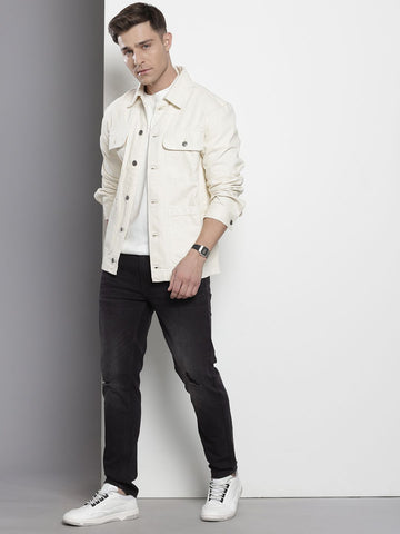 Men's Black Slim Fit Casual Jeans