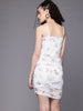 Freehand Women Fitted Floral Mesh Gathered Dress