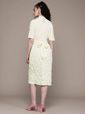 Freehand Women Fitted Textured Bodycon Dress