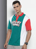 Men's Green Boxy Fit Character Bugs Bunny Printed Polo Collar T-Shirt