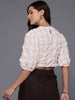 Freehand Peach The Indian Garage Co Women Fitted Textured Regular Top