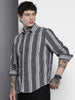 Men's Black Regular Fit Printed Casual Shirt