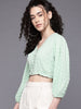 Freehand by The Indian Garage Co Women Regular Fit Textured Gathered Top