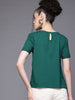 Freehand by The Indian Garage Co Women Relaxed Fit Textured Ruched Top