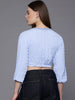 Freehand by The Indian Garage Co Women Regular Fit Textured Gathered Waist Top