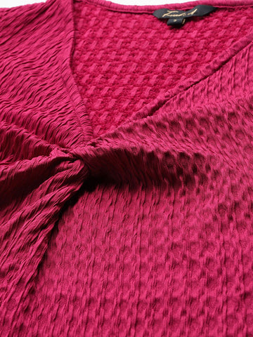 Freehand by The Indian Garage Co Women Fitted Textured Tank Top