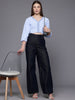 Freehand by The Indian Garage Co Women Regular Fit Textured Gathered Waist Top