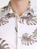 Men's White Slim Fit Printed Casual Shirt