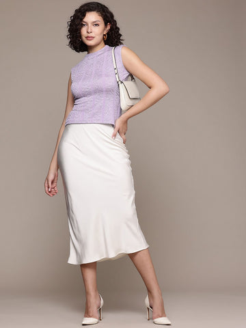 Freehand by The Indian Garage Co Women Fitted Textured Regular Top