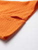 Women's Orange Flare Fit Casual Trousers