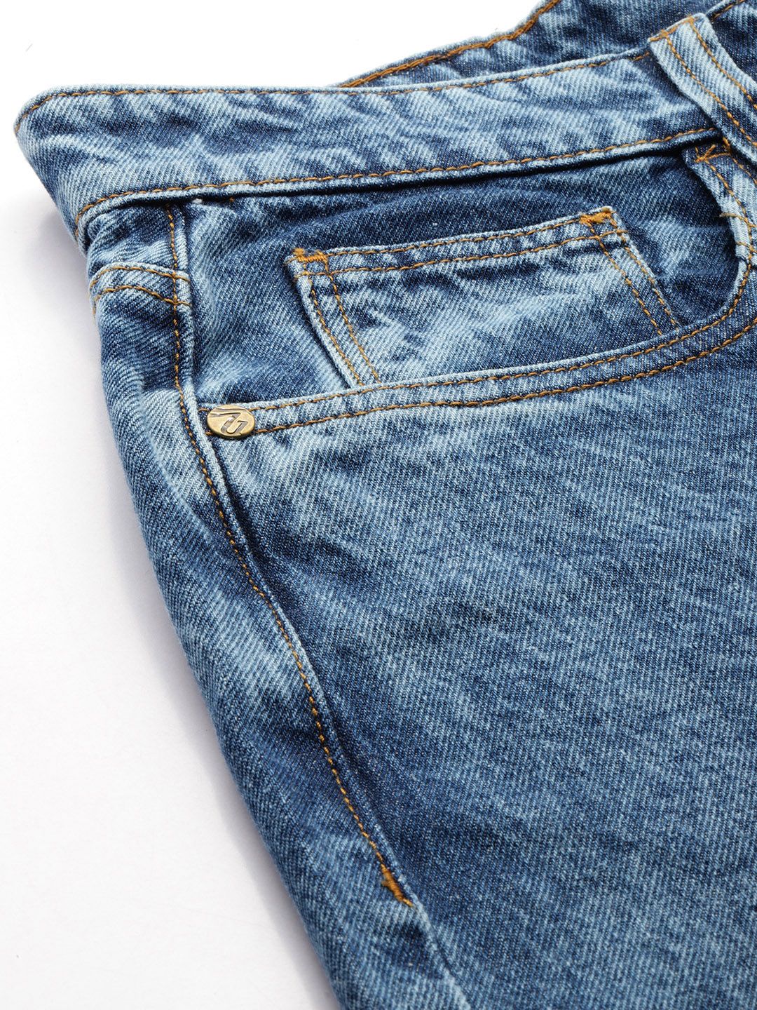 Men's Blue Wide Leg Fit Utility Jeans