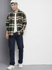 Men's Green Regular Fit Checked Casual Shirt