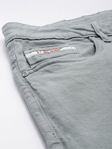Men's Grey Slim Fit Casual Jeans