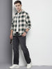 Men's Green Slim Fit Checked Casual Shirt