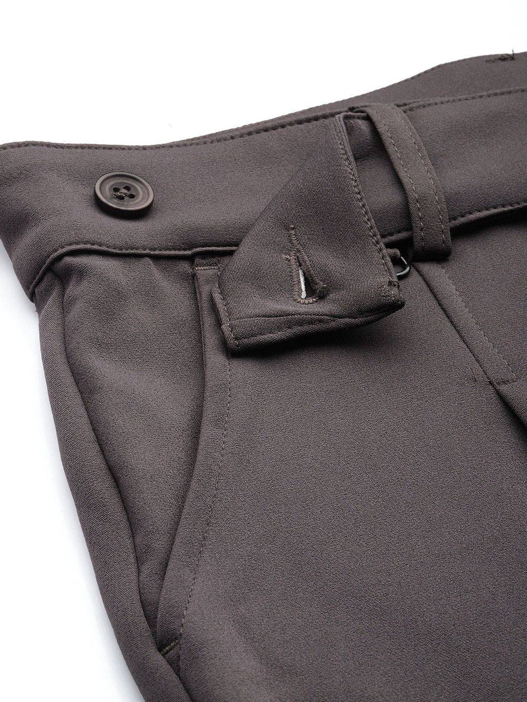 Men's Grey Loose Fit Casual Trousers