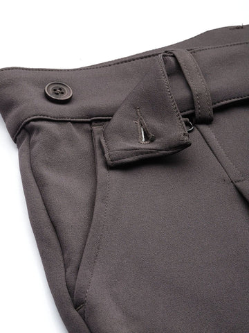 Men's Grey Loose Fit Casual Trousers