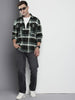 Men's Black Regular Fit Checked Casual Shirt