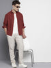 Men's Maroon Relaxed Fit Solid Resort Wear Shirt