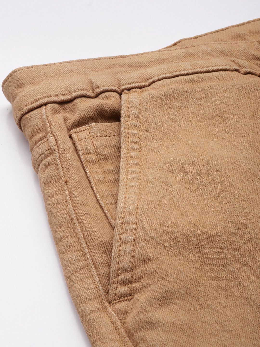 Men's Brown Slim Fit Casual Jeans