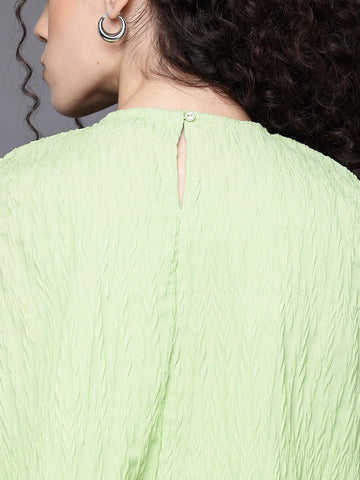 Freehand by The Indian Garage Co Women Regular Fit Textured Crop Top