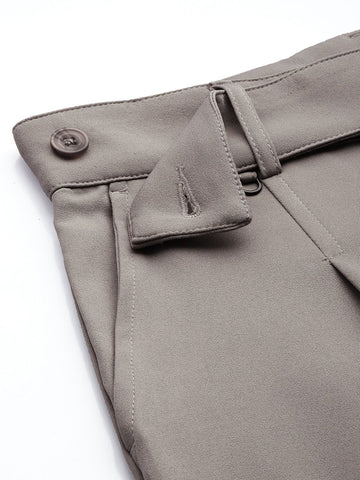 Men's Grey Loose Fit Casual Trousers
