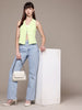 Freehand by The Indian Garage Co Women Fitted Textured Cinched Waist Top