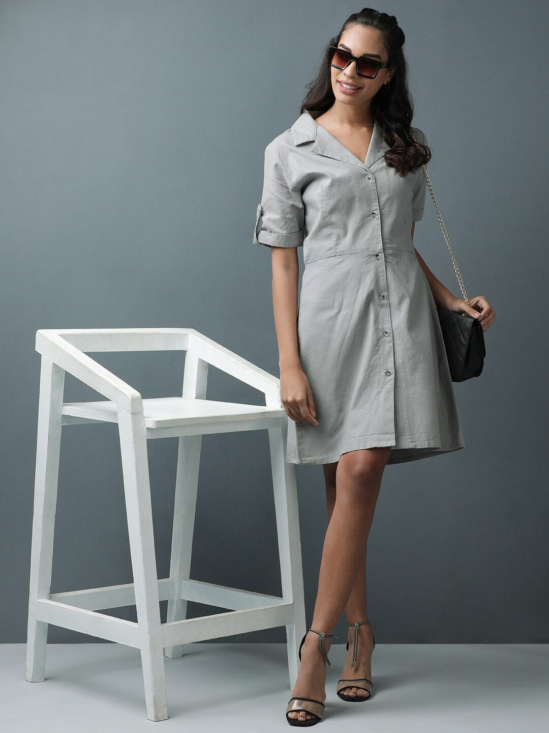 Shop Women Linen Shirt Dress Online.