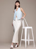 Freehand by The Indian Garage Co Women Fitted Textured Cinched Waist Top