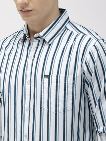 Shop Men's Striped Slim Fit Shirt Online.