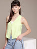 Freehand by The Indian Garage Co Women Fitted Textured Cinched Waist Top