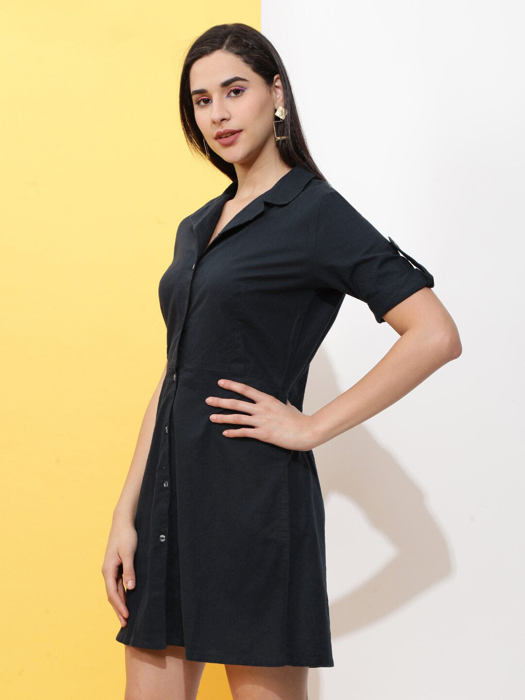 Shop Women Linen Shirt Dress Online.