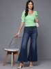 Freehand by The Indian Garage Co Women Fitted Textured Wrap Top