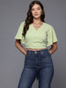 Freehand by The Indian Garage Co Women Regular Fit Textured Wrap Top