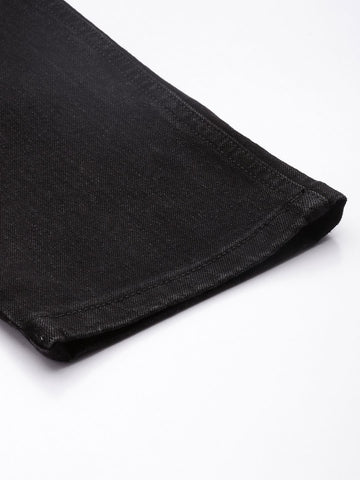 Men's Black Slim Fit Casual Jeans