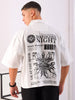 Men's Half Sleeves Boxy Fit White Shirt