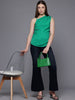 Freehand by The Indian Garage Co Women Fitted Textured One Shoulder Top