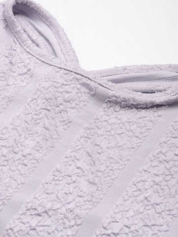 Freehand by The Indian Garage Co Women Fitted Textured Crop Top