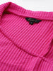 Freehand by The Indian Garage Co Women Fitted Textured Asymmetric Top