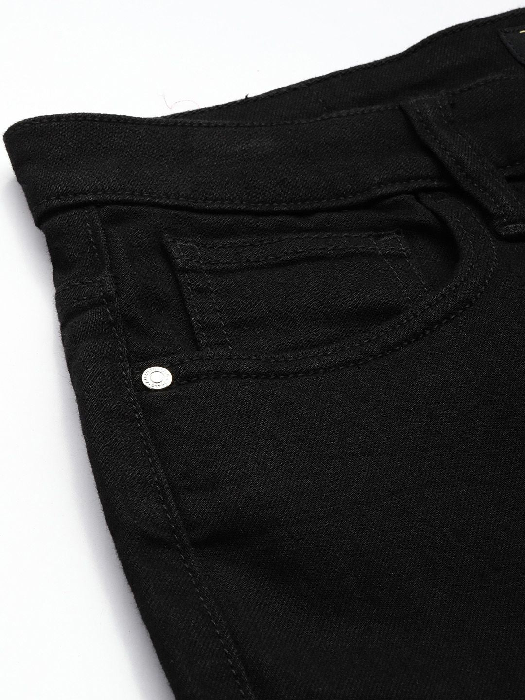 Men's Black Straight Fit Casual Jeans