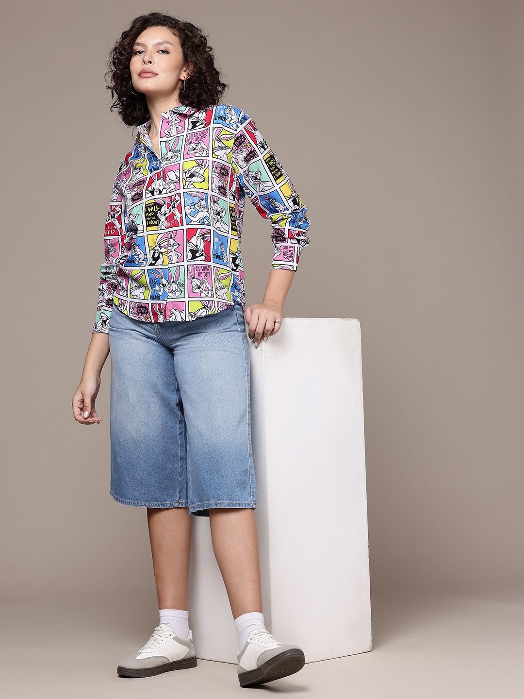Freehand Women Regular Fit Looney Tunes Casual Shirt