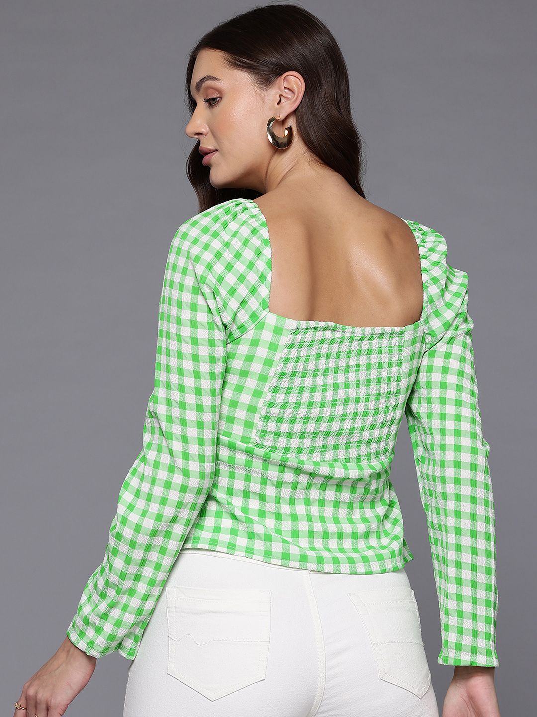 Freehand by The Indian Garage Co Women Regular Fit Textured Twist Top