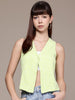 Freehand by The Indian Garage Co Women Fitted Textured Cinched Waist Top