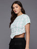 Freehand by The Indian Garage Co Women Fitted Textured Asymmetric Top