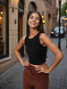 Women's Black Regular Fit Casual Top