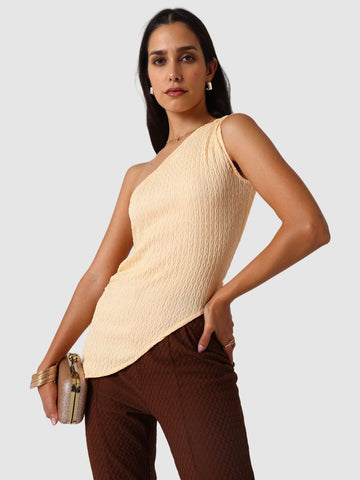 Women's Orange Regular Fit Casual Top