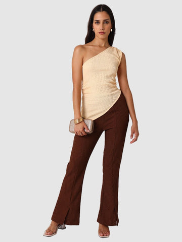 Women's Orange Regular Fit Casual Top