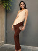 Women's Orange Regular Fit Casual Top