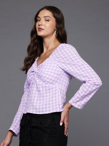 Freehand by The Indian Garage Co Women Regular Fit Textured Regular Top