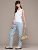 Women's Blue Straight Fit Casual Jeans